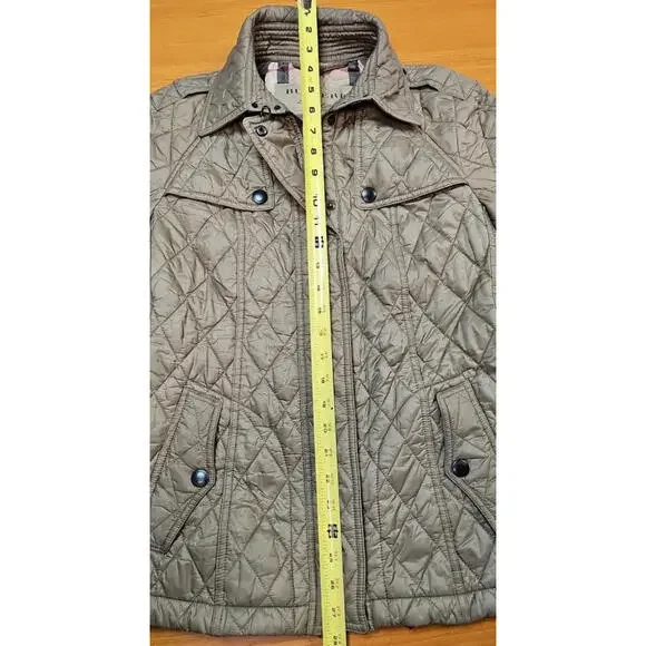 Burberry Finsbridge Short Tan Quilted Coat With COA Small P - Picture 9 of 16